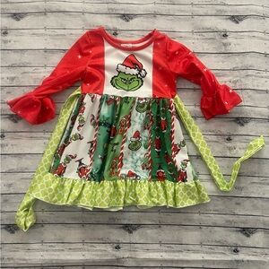 Whimsical Red and Green Kids Costume Dress